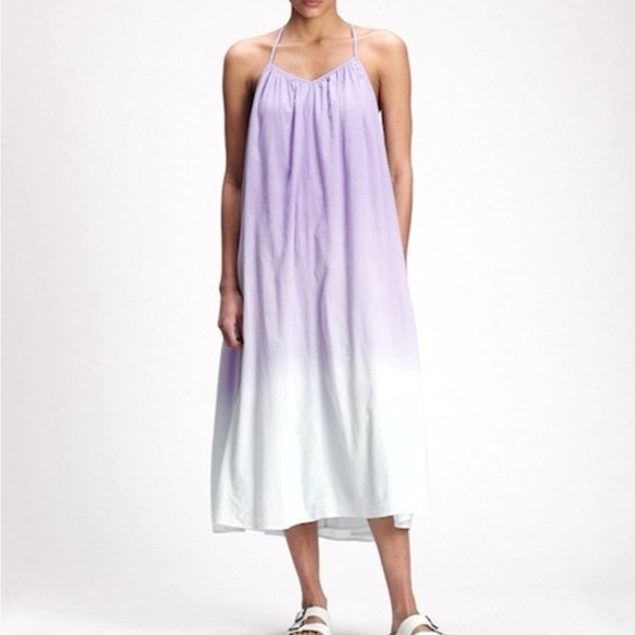 GAP Tie Back Cami Maxi Dress Size LP Large Petite NEW! - Picture 1 of 5